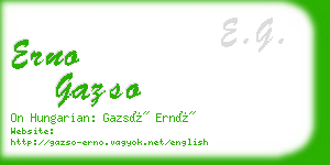 erno gazso business card