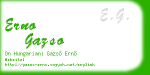 erno gazso business card